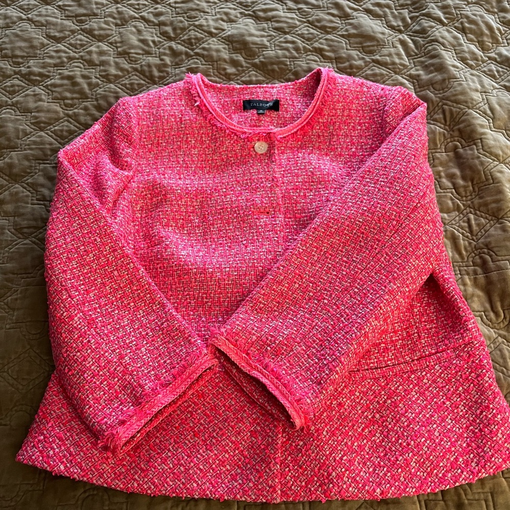 Talbots NWOT Women’s Hot Pink Jacket, Size 16